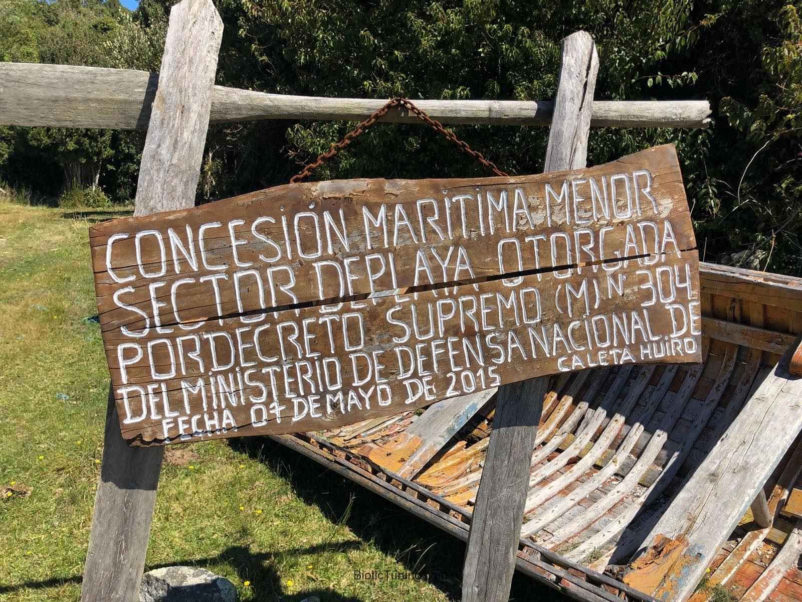 Cartel concesion maritima